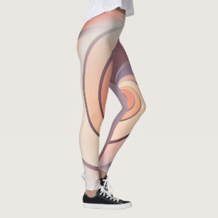 Peach fuzz seashell leggings