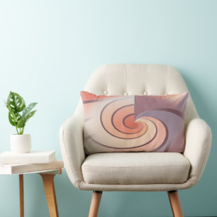 Peach fuzz seashell lumbar cushion