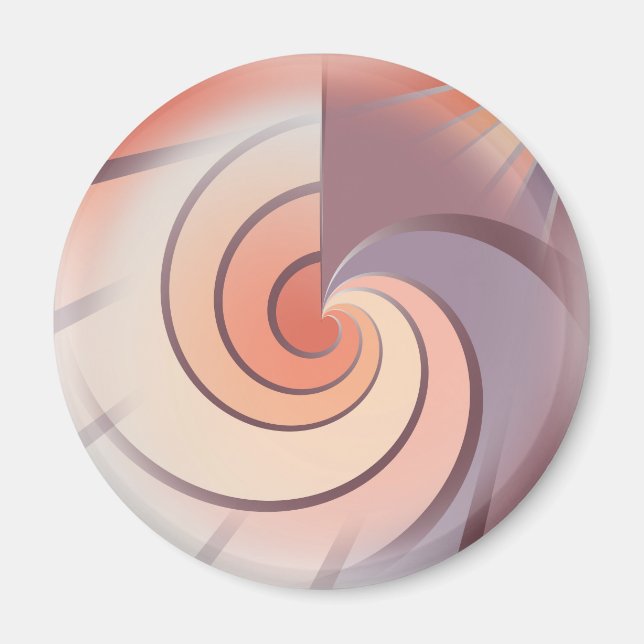 Peach fuzz seashell magnet (Front)