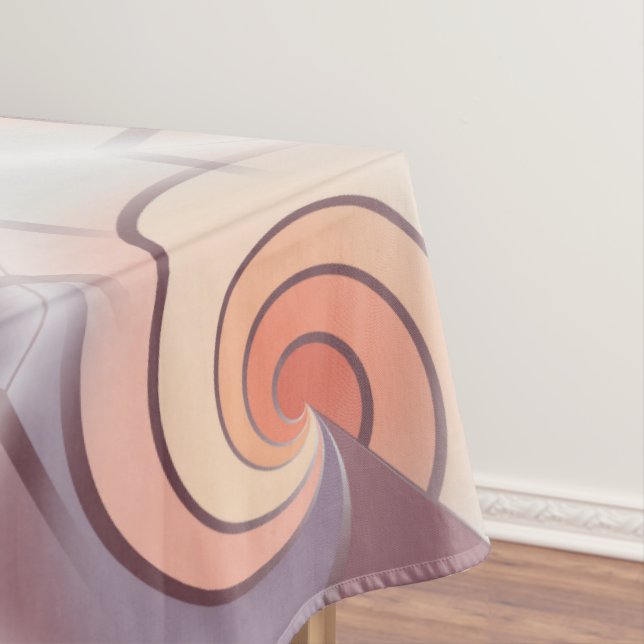 Peach fuzz seashell tablecloth (In Situ)