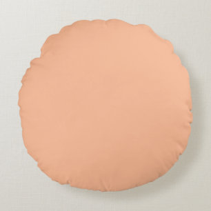 Peach Fuzz Solid Color Round Cushion