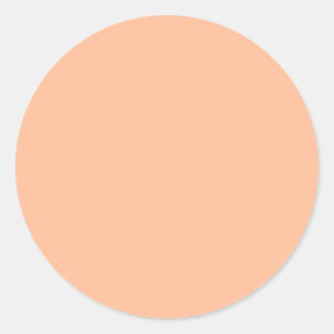 Peach Fuzz Solid Colour Classic Round Sticker