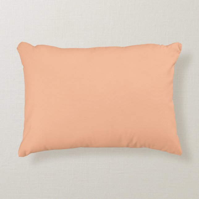 Peach Fuzz Solid Colour Decorative Cushion (Front)
