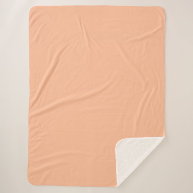 Peach Fuzz Solid Colour Sherpa Blanket (Front)