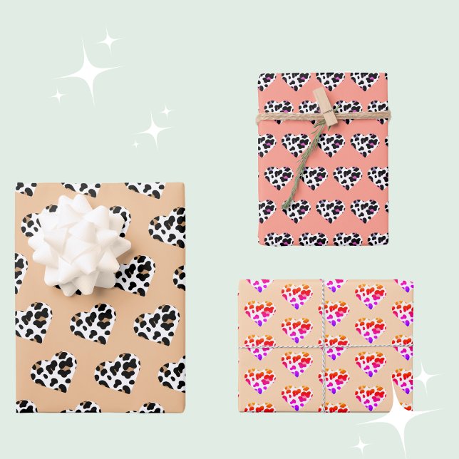 Peach Fuzz Valentine's Wrapping Paper Trio (Creator Uploaded)