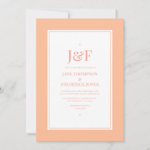 Peach Fuzz Wedding Invitation