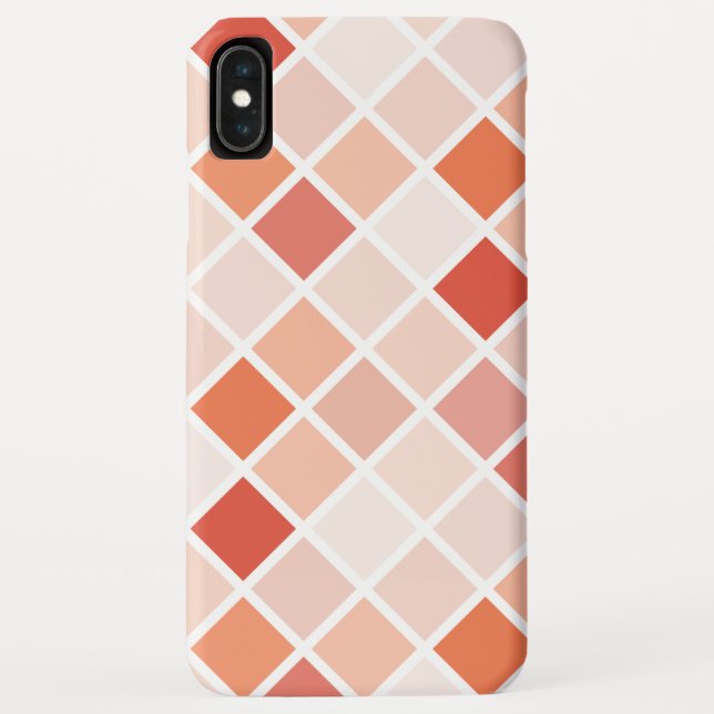 Peach Geometric Square Pattern Case-Mate iPhone Case (Back)