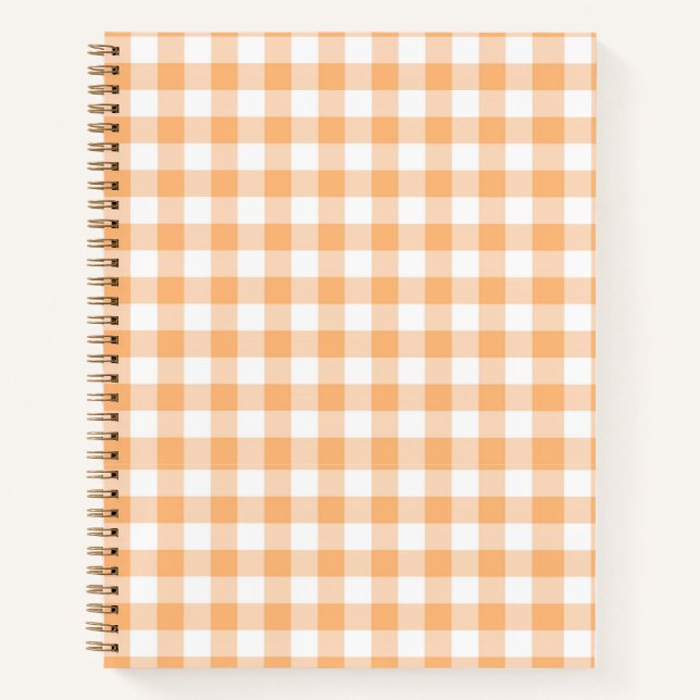 Peach Gingham Notebook (Front)