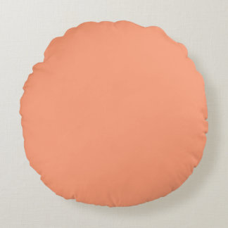 Peach Glow Red Palette Round Cushion