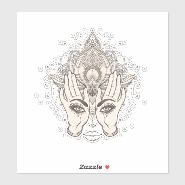 Peach & Gold Boho Lotus Flower Beauty (Sheet)