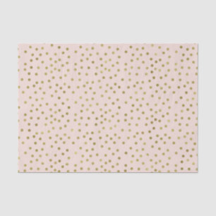 Peach Gold Confetti Dots Tissue Paper