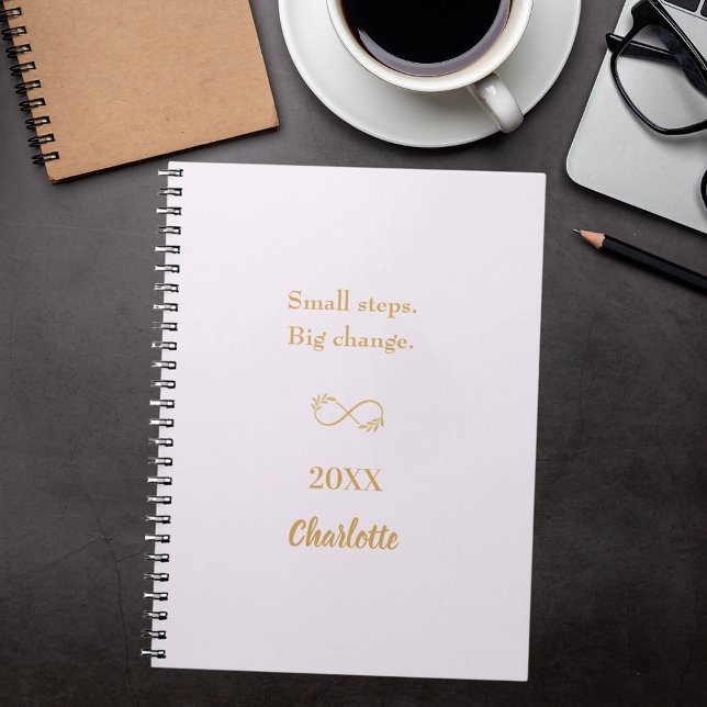 Peach gold motivational quote notebook (Creator Uploaded)