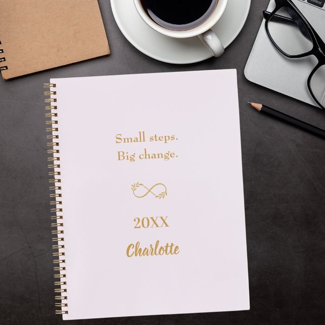 Peach gold motivational quote notebook (Creator Uploaded)