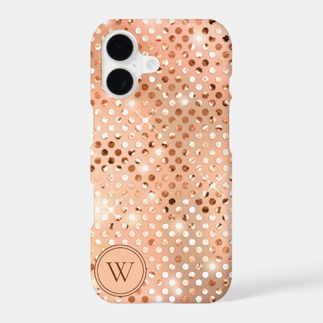 Peach & Gold Shimmer Monogram  (Back)