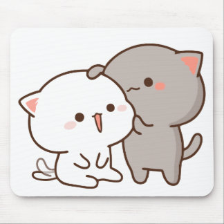 Peach Goma Love  Mouse Pads