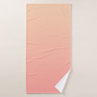 Peach Gradient Background Bath Towel