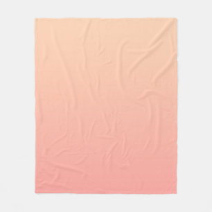Peach Gradient Background Fleece Blanket