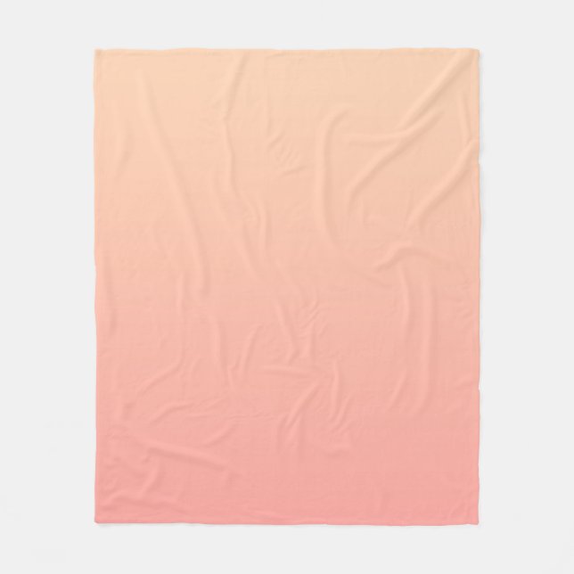 Peach Gradient Background Fleece Blanket (Front)