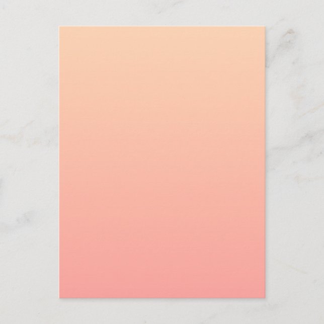 Peach Gradient Background Postcard (Front)