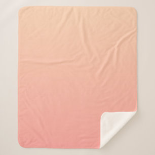 Peach Gradient Background Sherpa Blanket