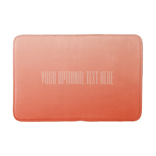 Peach Gradient custom text bath mats