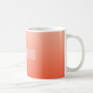 Peach Gradient custom text mugs