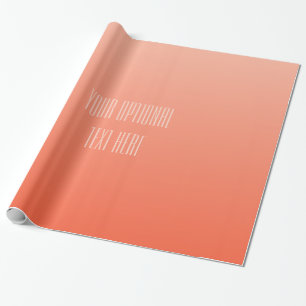 Peach Gradient custom text wrapping paper
