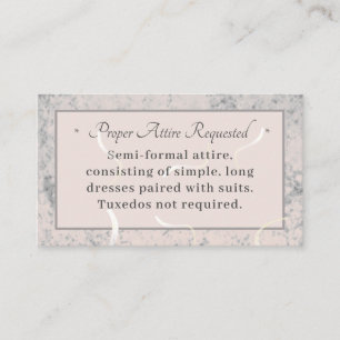 Peach & Grey Marble  Enclosure Card