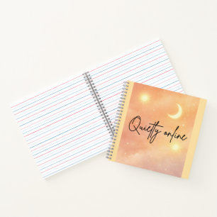 Peach haze and cloud cream AI art Notebook