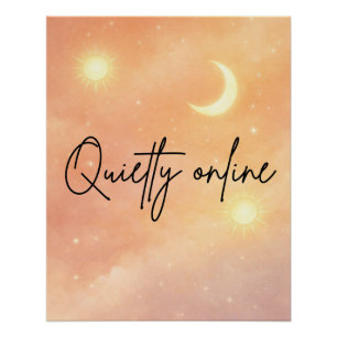 Peach haze and cloud cream AI art Poster