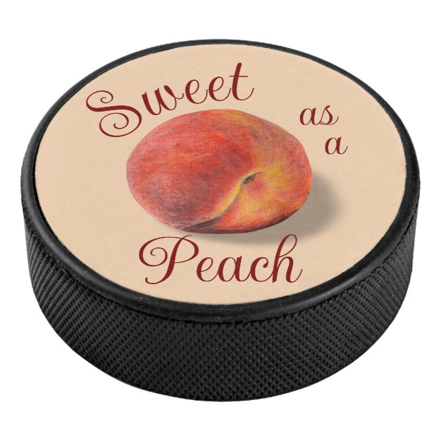 Peach Hockey Puck (3/4)