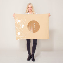 'Peach Horizons' | Personalised Name Baby Blanket