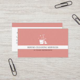 Peach House Cleaning Services housekeeping Business Card