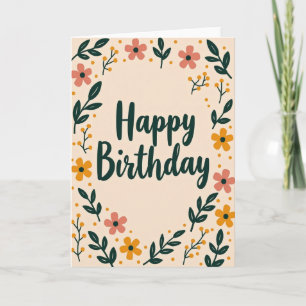 Peach Hues Birthday Card