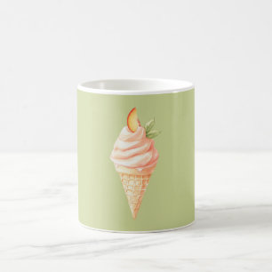 Peach Ice Cream Cone Coffee Mug