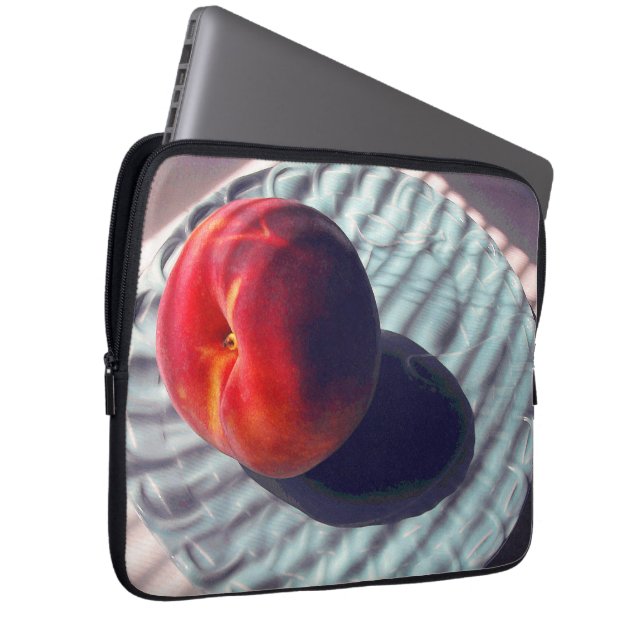 Peach in shadows and sunlight laptop sleeve (Front Right)