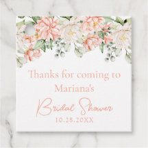 Peach Ivory Floral Bridal Shower 