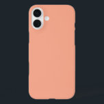 Peach Light Orange Pink Solid Custom Colour Gift iPhone 16 Plus Case<br><div class="desc">Printed with elegant solid custom colour background,  you may choose a different colour background if you wish. Feel free to customise and add your texts!</div>