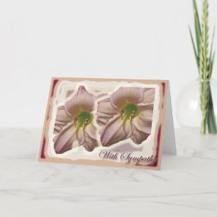 Peach Lillies Sympathy Card