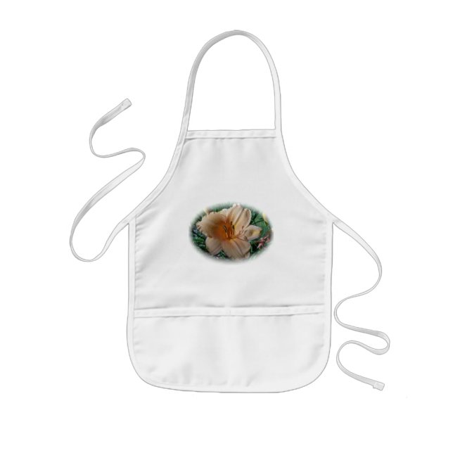 Peach Lily Kid's Apron (Front)