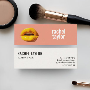 Peach Lips Modern Professional  Mini Business Card