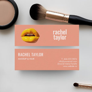 Peach Lips Modern Professional Mini Business Card