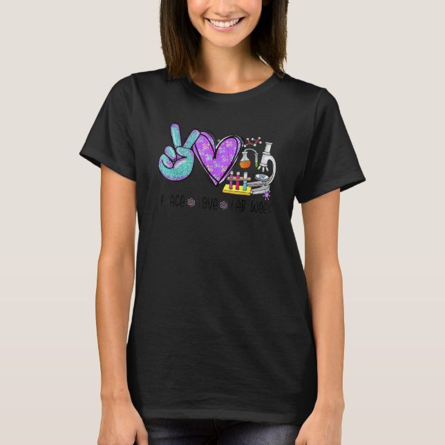 Peach Love Lab Week 2022 Laboratory Tech Technolog T-Shirt (Front)