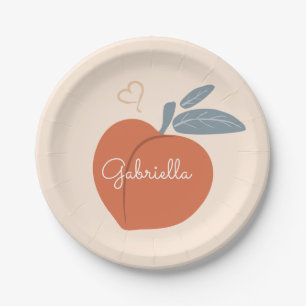 Peach Love Paper Plate