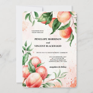 Peach Love Wedding Invitation