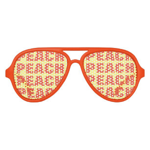 Peach lover party shades. Funny fruit sunglasses