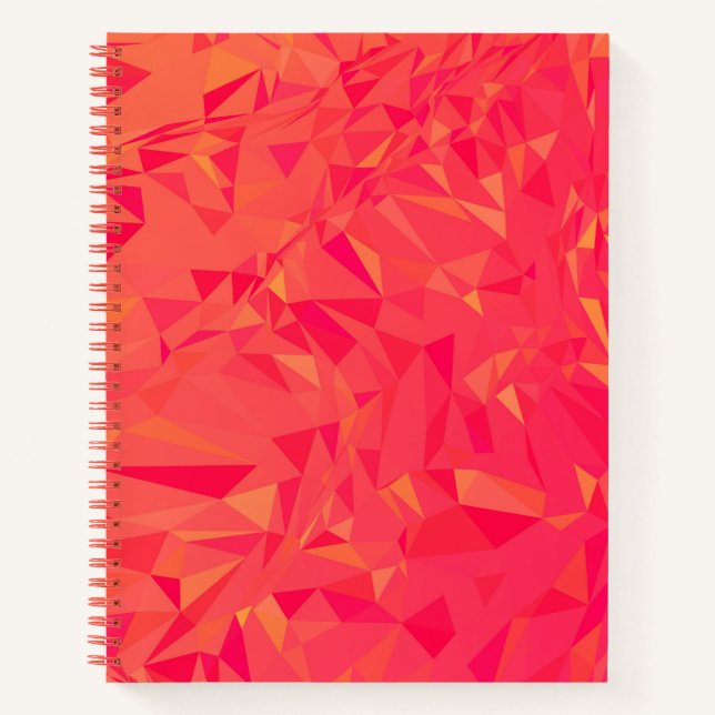 Peach Low-Poly Bullet Journal / Lined Notebook (Front)