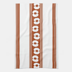 Peach Luxury Jacquard Stripes Tea Towel