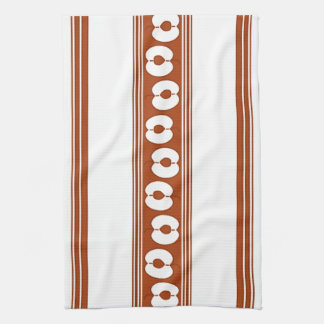 Peach Luxury Jacquard Stripes Tea Towel