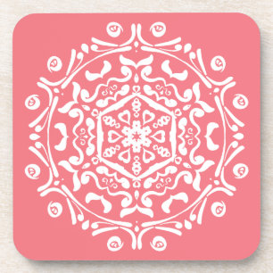 Peach Mandala Coaster